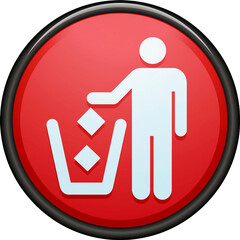 Garbage disposal spot.  Icon.  garbage disposal area 