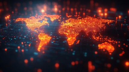 Fototapeta premium trading word on digital screen global communication concept