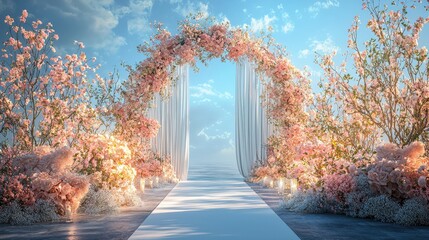 Wedding arch backdrop with custom colors to match any wedding theme