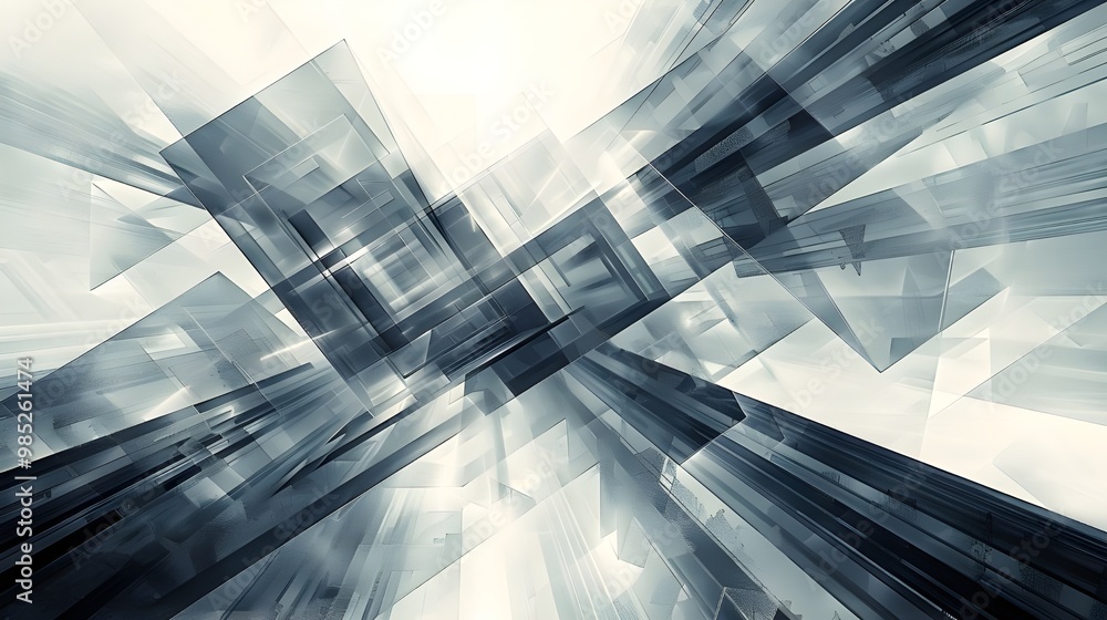 Poster 3d rendering of abstract technology digital hi-tech background. concept of virtual reality - generat