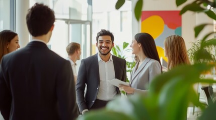 "Business Professionals Engaging in a Collaborative Meeting"