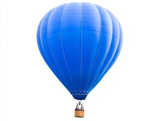 Obraz premium A vibrant blue hot air balloon soars through a pristine and clear sky. This image captures the essence of adventure, freedom, and tranquility in a single frame.