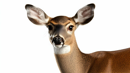 Obraz premium Closeup of a Young Deer with Large Ears - Realistic Photo