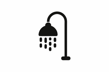 Shower icon, shower silhouette vector, shower bathroom icon
