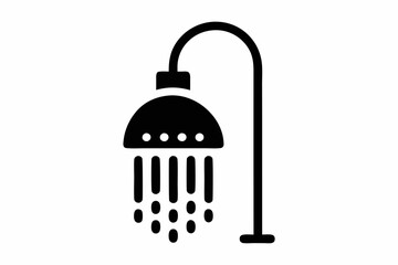 Shower icon, shower silhouette vector, shower bathroom icon
