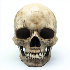 Fototapeta premium human skull isolated on black