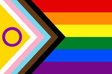 Intersex inclusive pride flag Illustration