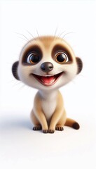 Obraz premium 3D niedliches Erdmännchen