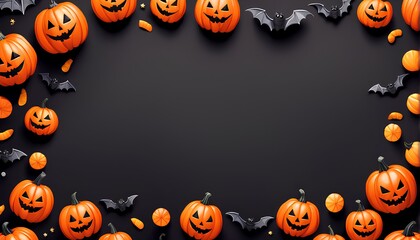 Halloween layout, Halloween copy space, Halloween card layout, Halloween pumpkin, Halloween letter paper, Halloween illustration, Halloween concept, Halloween background, Halloween banner