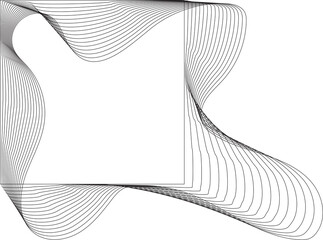 Square frame fluid shape line blend. Technology creative design