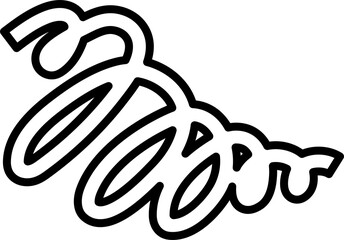 Line various spiral set. Element funny style