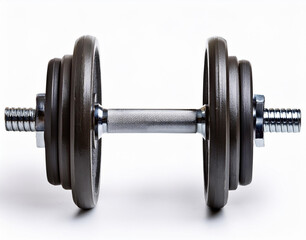 Fototapeta premium A dumbell isolated on a white background 