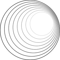 Circle lines with blend effect. Concept digital, technology, modern