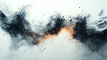 Abstract explosion of colors and textures creating a dynamic visual.