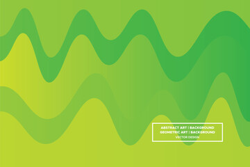 Wavy Curvy Circular and Circle Shapes and Designs Green and Yellow Colors with Gradient Backdrop Modern Abstract Background Geometric Background