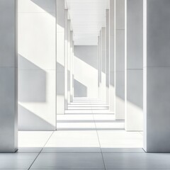 Modern Architectural Corridor with Natural Light