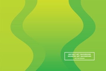 Wavy Curvy Circular and Circle Shapes and Designs Green and Yellow Colors with Gradient Backdrop Modern Abstract Background Geometric Background
