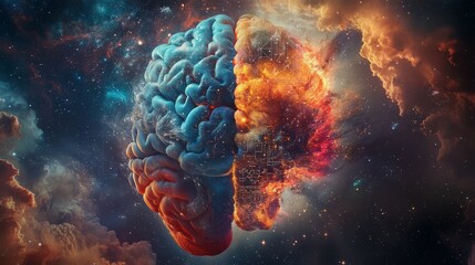 "Duality of the Mind A Cosmic Brain Creation"