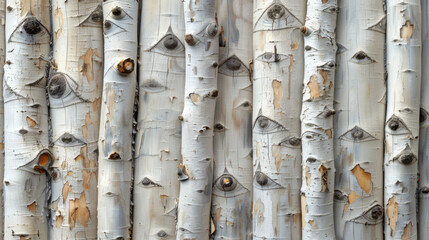 Fototapeta premium Abstract Pattern of Birch Tree Bark