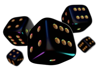 dice on black