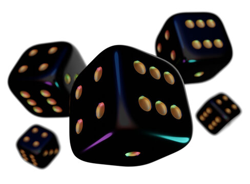 dice on black