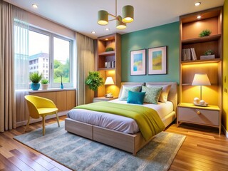 Contemporary Single Bedroom Designs Featuring Minimalist Decor and Stylish Furniture Arrangements