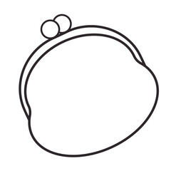 かわいいがま口財布のイラスト