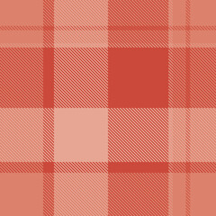Red tartan plaid fabric seamless pattern of check background tartan with a textile fabric plaid texture. Tartan Scotland seamless plaid pattern vector. Retro background fabric.