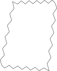 Zig zag wavy edge geometric shape. Elements for decoration