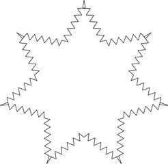 Zig zag wavy edge geometric shape. Elements for decoration