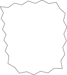 Zig zag wavy edge geometric shape. Elements for decoration