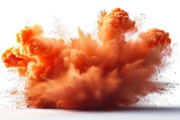 Powder Explosion on White Background