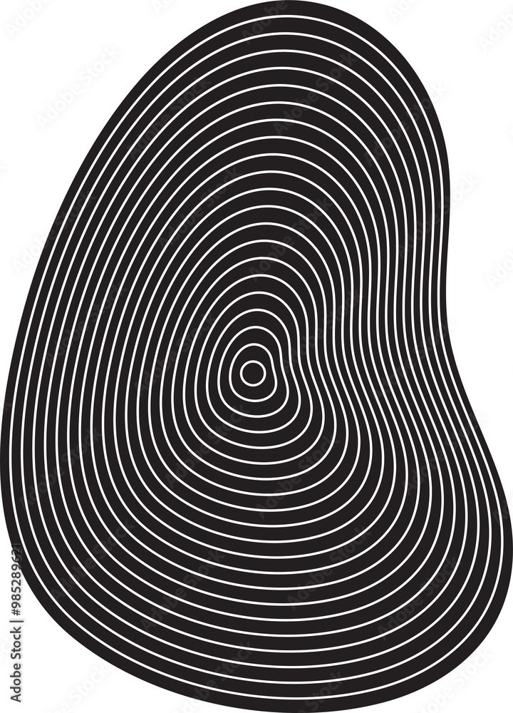 Poster dynamic amorphous shapes with blend effect. modern design