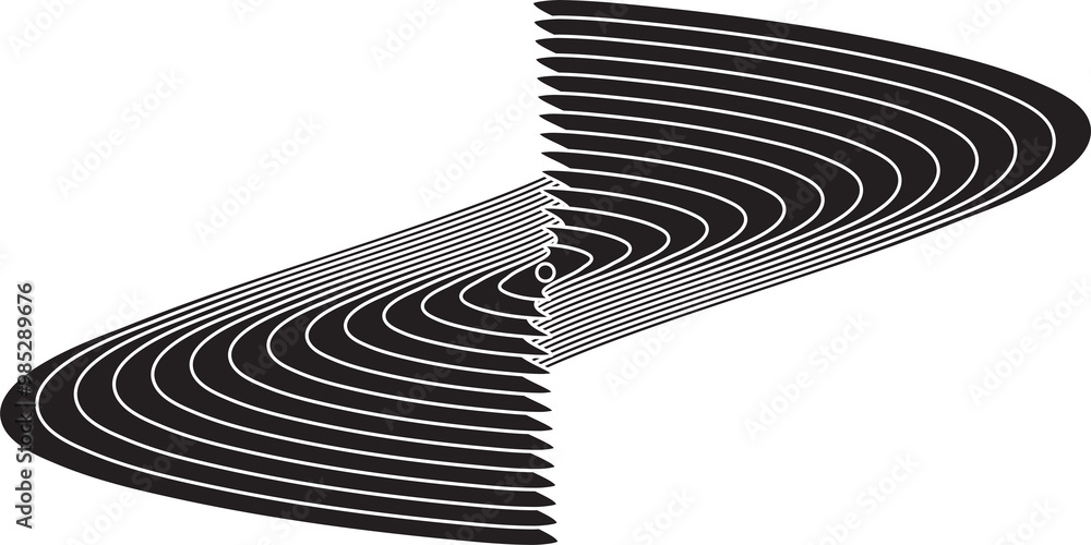 Poster dynamic amorphous shapes with blend effect. modern design
