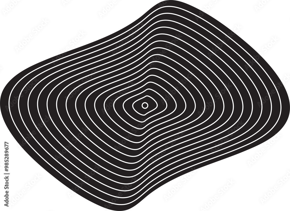 Poster dynamic amorphous shapes with blend effect. modern design