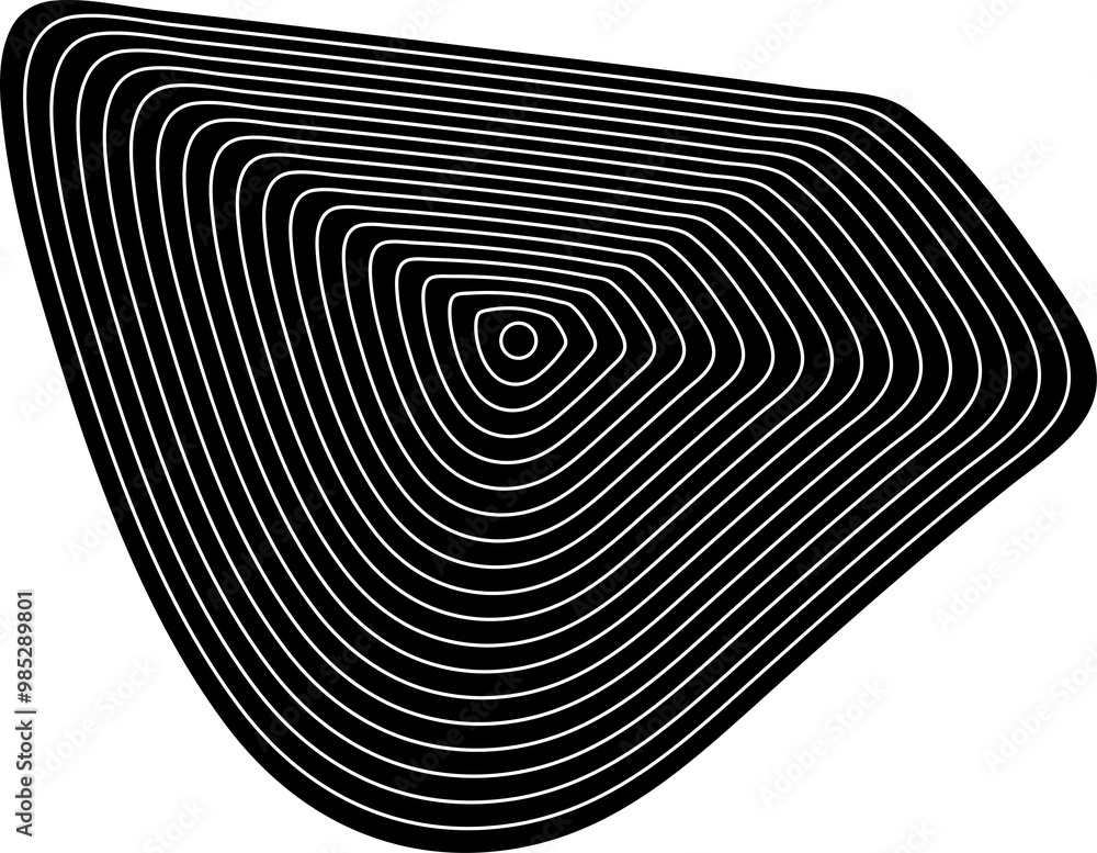 Poster dynamic amorphous shapes with blend effect. modern design