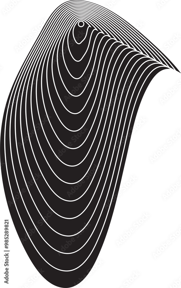 Poster dynamic amorphous shapes with blend effect. modern design