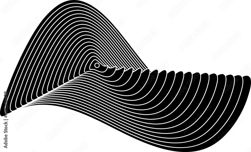 Poster dynamic amorphous shapes with blend effect. modern design