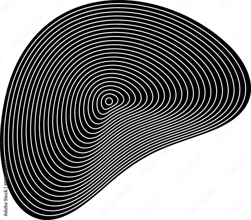 Poster dynamic amorphous shapes with blend effect. modern design