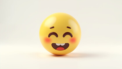 Fototapeta premium Cute emoticon offended 3D