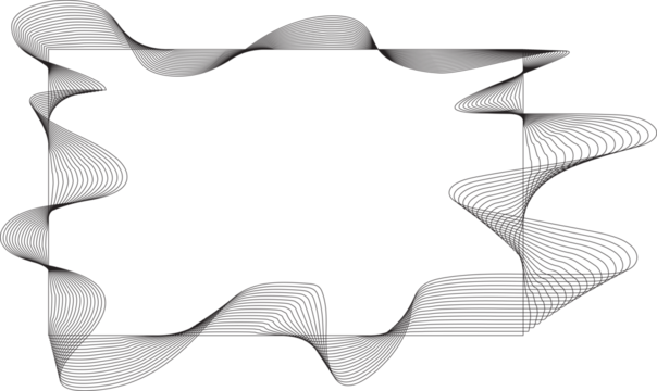 Rectangle liquid line frame blend effect. Technology element