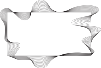 Rectangle liquid line frame blend effect. Technology element