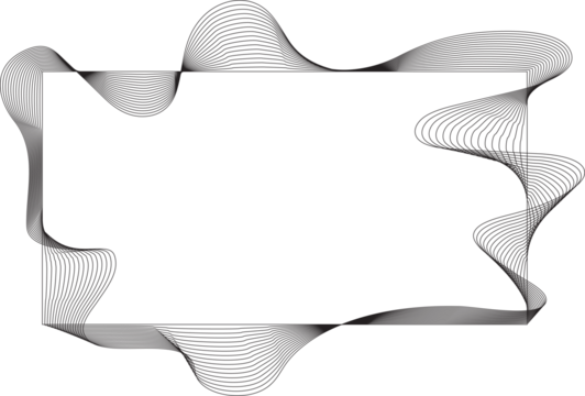 Rectangle liquid line frame blend effect. Technology element