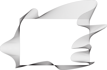 Rectangle liquid line frame blend effect. Technology element