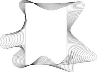 Rectangle liquid line frame blend effect. Technology element