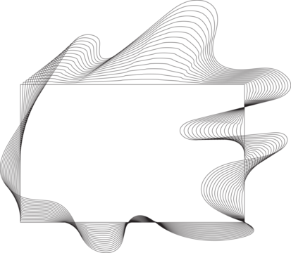 Rectangle liquid line frame blend effect. Technology element