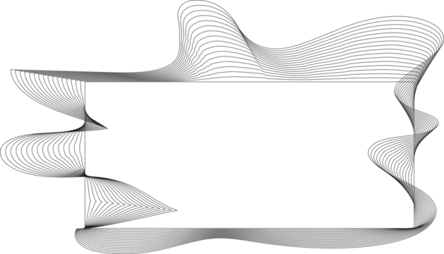 Rectangle liquid line frame blend effect. Technology element