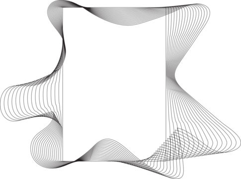 Rectangle liquid line frame blend effect. Technology element