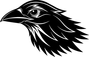 Bird head shape creative silhouette vector art.This is an editable and printable vector eps file