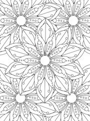 All these designs are hand-drawn and unique 
Flower Beautiful black and white illustration for adult coloring book,
This is a printable Beautiful Zentangle Coloring page for KDP Interior, POD products